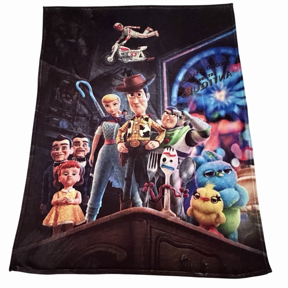 Pixar Disney Toy Story 4 Plush Blanket 60 X 74 Woody Buzz Lightyear Bo Peep Cozy